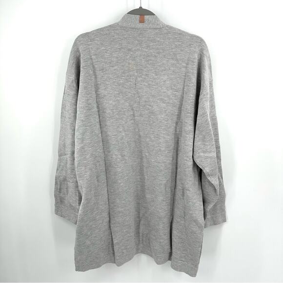 Lunya Cozy Cotton Silk Snap Button Front Cardigan in heather gray Size L/XL - Picture 10 of 12